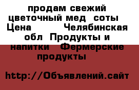 продам свежий цветочный мед, соты › Цена ­ 500 - Челябинская обл. Продукты и напитки » Фермерские продукты   
